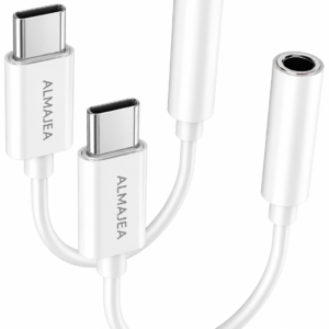 USB-C to 3.5mm Headphone Jack Adapter for iPhone, Samsung, iPad & MacBook (Pack 2)