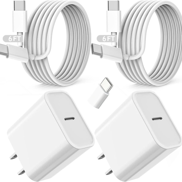 ALMAJEA Fast Charging 20W USB-C Power Adapter with 6FT USB-C Cable